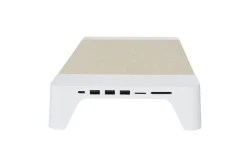 EYES 8 WHITE - Hızlı Wireless Şarj Hazneli - USB SD Kart HUB Çoklayıcılı Monitör Stand - 4