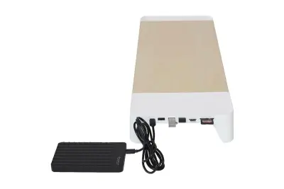 EYES 8 WHITE - Hızlı Wireless Şarj Hazneli - USB SD Kart HUB Çoklayıcılı Monitör Stand - 6